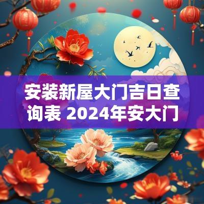 安装新屋大门吉日查询表 2025年安大门的吉日