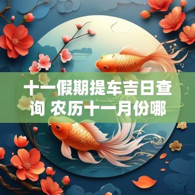 十一假期提车吉日查询 农历十一月份哪天吉日提车最好