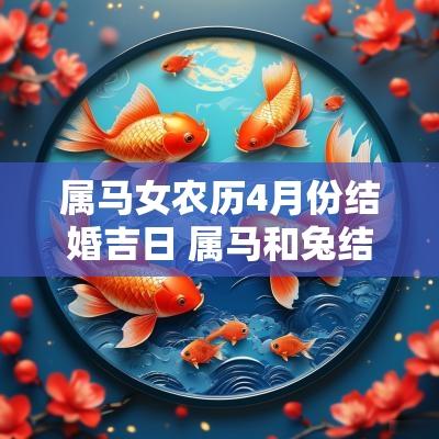 属马女农历4月份结婚吉日 属马和兔结婚吉日2025年