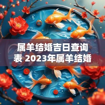 属羊结婚吉日查询表 2025年属羊结婚黄道吉日