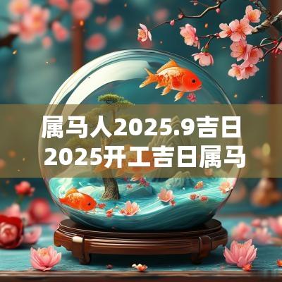 属马人2025.9吉日 2025开工吉日属马人