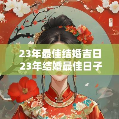 23年最佳结婚吉日 23年结婚最佳日子是哪一天