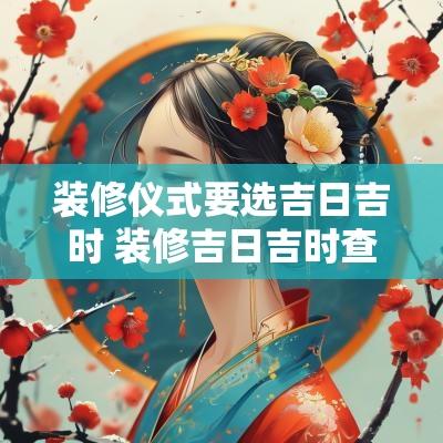 装修仪式要选吉日吉时 装修吉日吉时查询免费