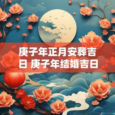 庚子年正月安葬吉日 庚子年结婚吉日农历