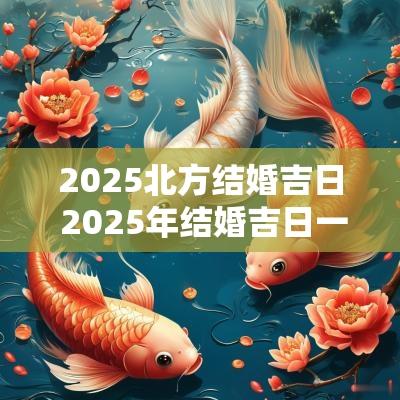 2025北方结婚吉日 2025年结婚吉日一览表大全