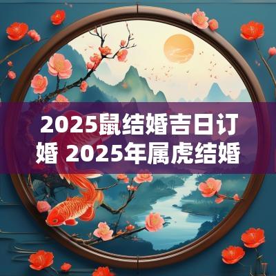 2025鼠结婚吉日订婚 2025年属虎结婚的吉日