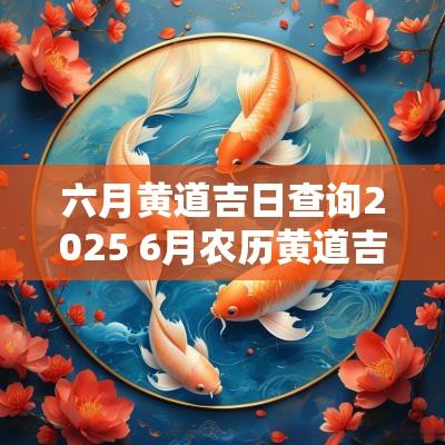 六月黄道吉日查询2025 6月农历黄道吉日查询2025年