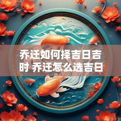 乔迁如何择吉日吉时 乔迁怎么选吉日11月