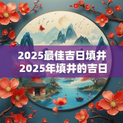 2025最佳吉日填井 2025年填井的吉日