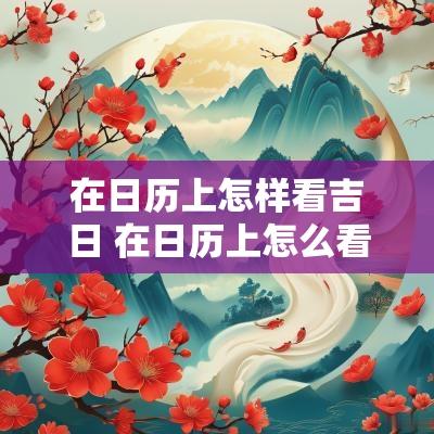 在日历上怎样看吉日 在日历上怎么看日子好坏