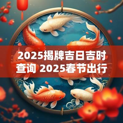 2025揭牌吉日吉时查询 2025春节出行吉日吉时