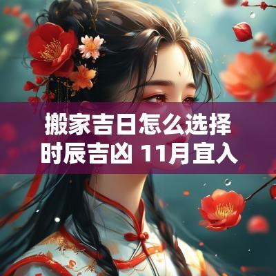 搬家吉日怎么选择时辰吉凶 11月宜入宅和搬家吉日时辰