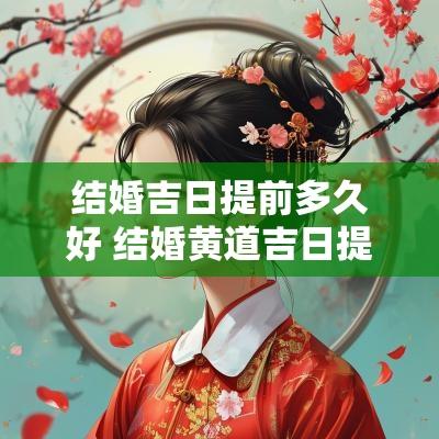 结婚吉日提前多久好 结婚黄道吉日提前多久看合适