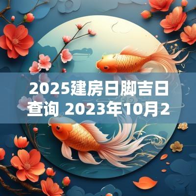 2025建房日脚吉日查询 2025年10月23日建房吉日查询表