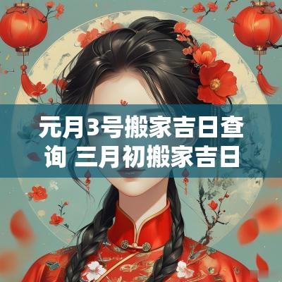 元月3号搬家吉日查询 三月初搬家吉日查询最新