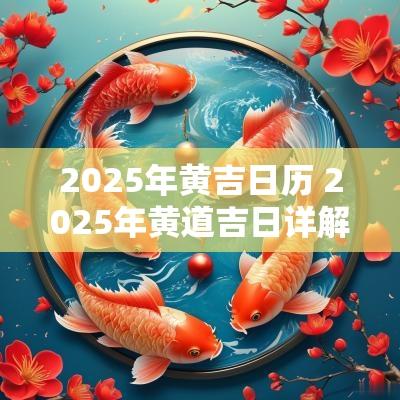 2025年黄吉日历 2025年黄道吉日详解