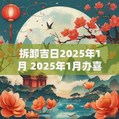 拆卸吉日2025年1月 2025年1月办喜宴的吉日