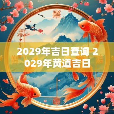 2029年吉日查询 2029年黄道吉日