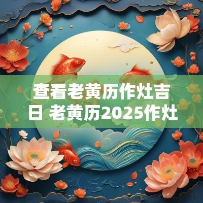 查看老黄历作灶吉日 老黄历2025作灶吉日