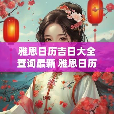 雅思日历吉日大全查询最新 雅思日历
