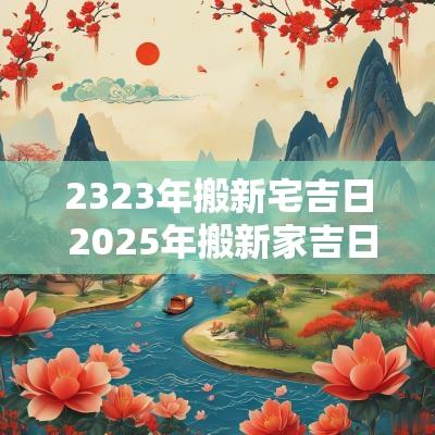 2323年搬新宅吉日 2025年搬新家吉日一览表