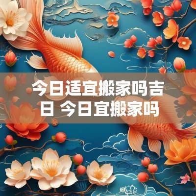 今日适宜搬家吗吉日 今日宜搬家吗