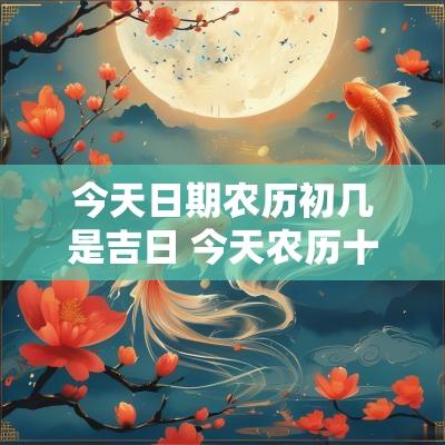 今天日期农历初几是吉日 今天农历十月二十日是吉日吗