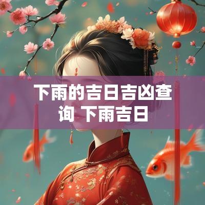 下雨的吉日吉凶查询 下雨吉日
