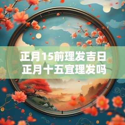 正月15前理发吉日 正月十五宜理发吗
