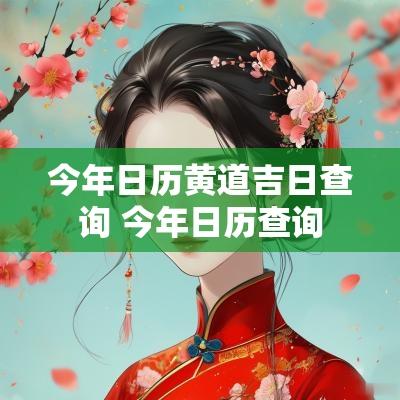 今年日历黄道吉日查询 今年日历查询