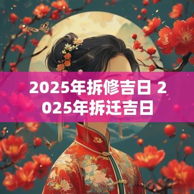 2025年拆修吉日 2025年拆迁吉日