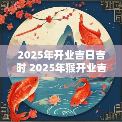 2025年开业吉日吉时 2025年猴开业吉日