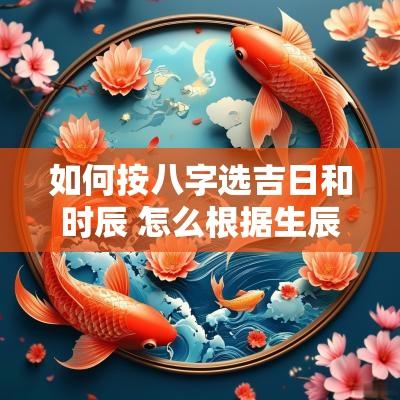 如何按八字选吉日和时辰 怎么根据生辰八字选吉日吉时