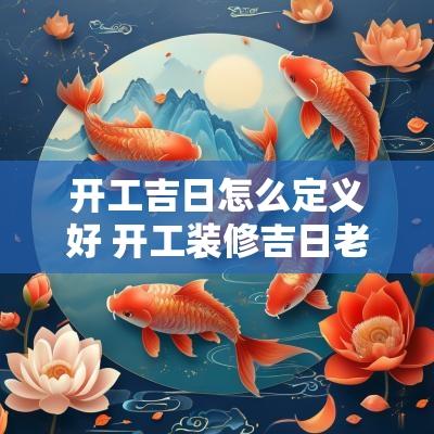 开工吉日怎么定义好 开工装修吉日老黄历