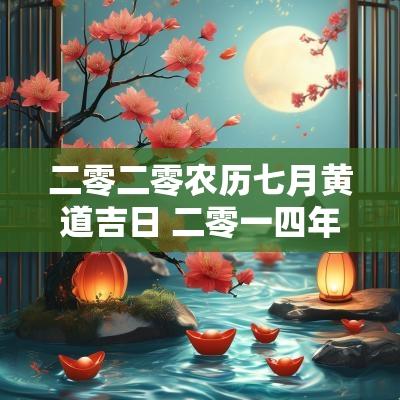 二零二零农历七月黄道吉日 二零一四年农历七月黄道吉日