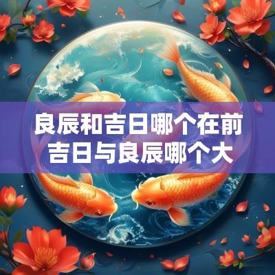 良辰和吉日哪个在前 吉日与良辰哪个大
