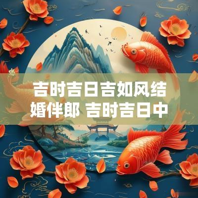 吉时吉日吉如风结婚伴郎 吉时吉日中式结婚