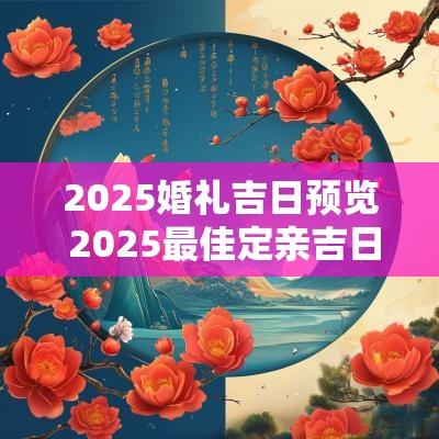 2025婚礼吉日预览 2025最佳定亲吉日