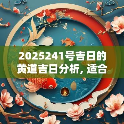 2025241号吉日的黄道吉日分析, 适合的活动与文化意义