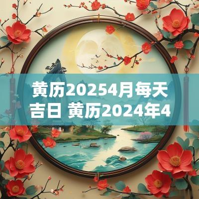 黄历20254月每天吉日 黄历2025年4月吉日查询