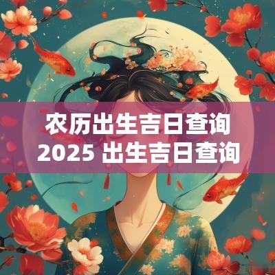农历出生吉日查询2025 出生吉日查询2025农历