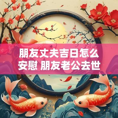 朋友丈夫吉日怎么安慰 朋友老公去世了怎么安慰语句