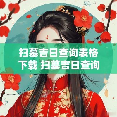 扫墓吉日查询表格下载 扫墓吉日查询表格模板