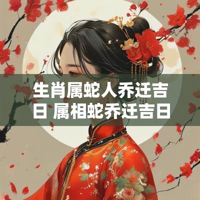 生肖属蛇人乔迁吉日 属相蛇乔迁吉日查询表