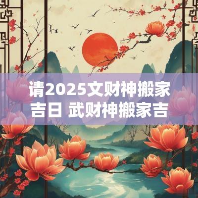 请2025文财神搬家吉日 武财神搬家吉日2025年