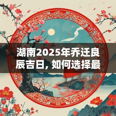 湖南2025年乔迁良辰吉日, 如何选择最佳搬家时机