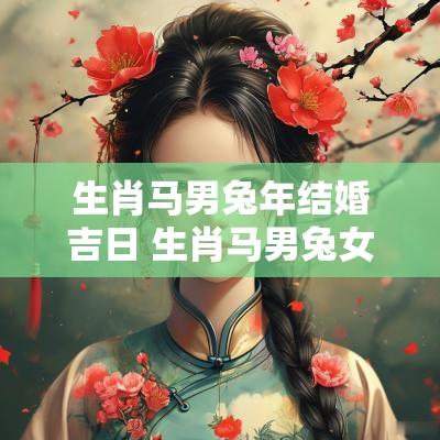 生肖马男蛇年结婚吉日 生肖马男兔女的婚配