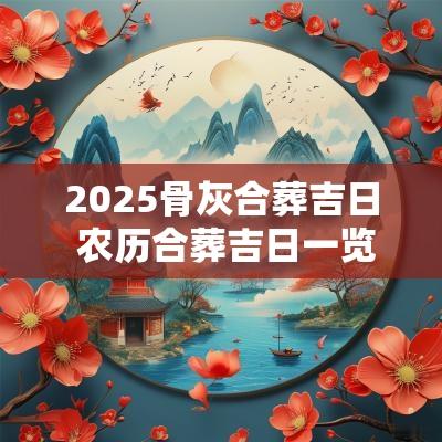 2025骨灰合葬吉日 农历合葬吉日一览表