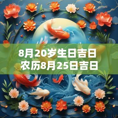 8月20岁生日吉日 农历8月25日吉日