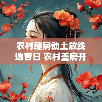 农村建房动土放线选吉日 农村盖房开工动土吉日